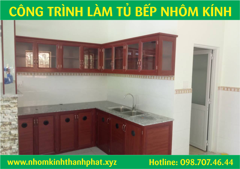 Mẫu tủ bếp giã gỗ đẹp