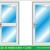 Bản vẽ cửa đia nhôm kính