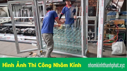 hình ảnh thi công nhôm kính 2025