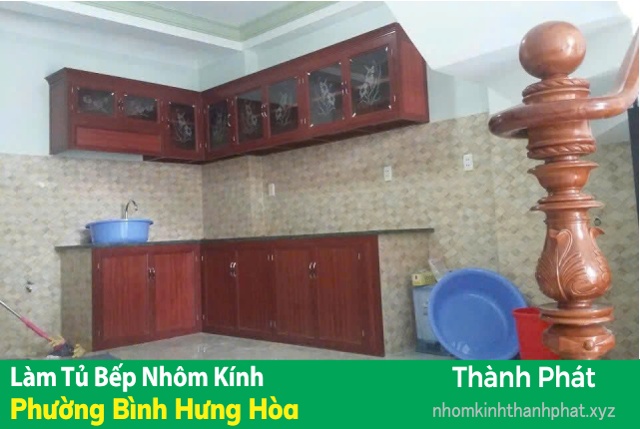 làm tủ bếp nhôm kính phường Bình Hưng Hòa