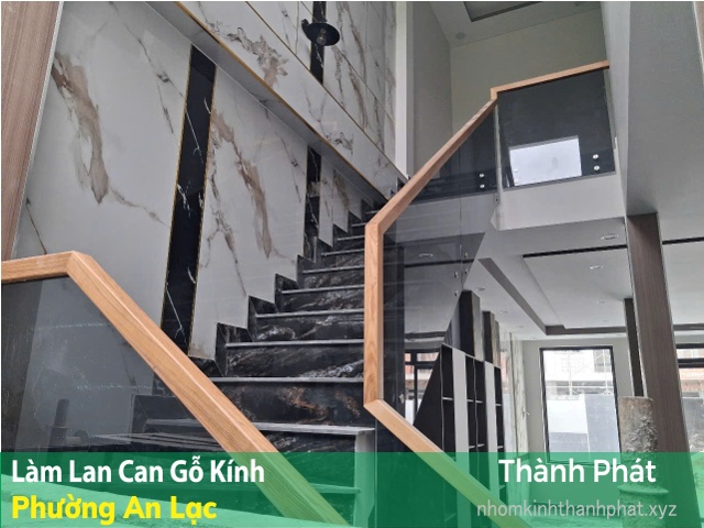 Làm cầu thang kính, lan can cầu thang kính